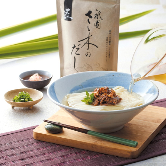 【お歳暮限定】「祇園さゝ木」だしと牛しぐれ煮・手延素麺セット