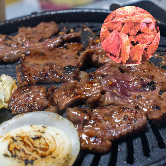 【直送】国産黒毛和牛味付け焼肉 500ｇ 発泡ケース