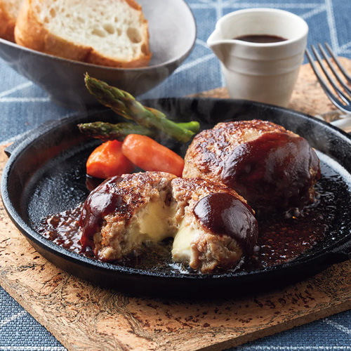 宮崎県産合挽き肉のチーズ入り生ハンバーグ