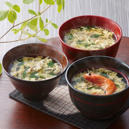 「新宿割烹中嶋」3種のお吸い物