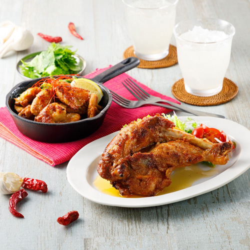 香川県 さぬき骨付鶏２袋ええとこ鶏２袋セット