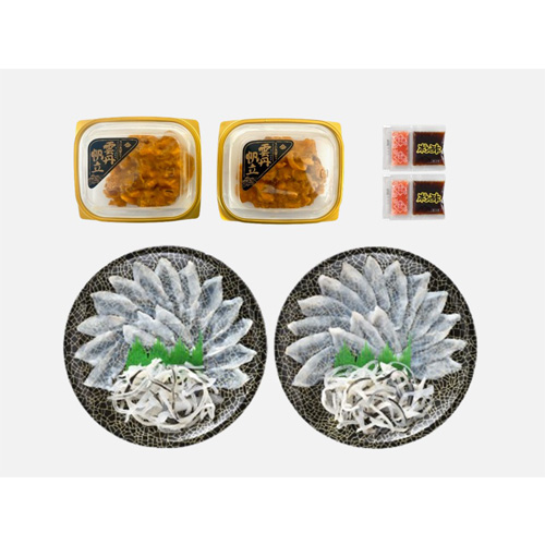 とらふぐ刺身・うにホタテセット