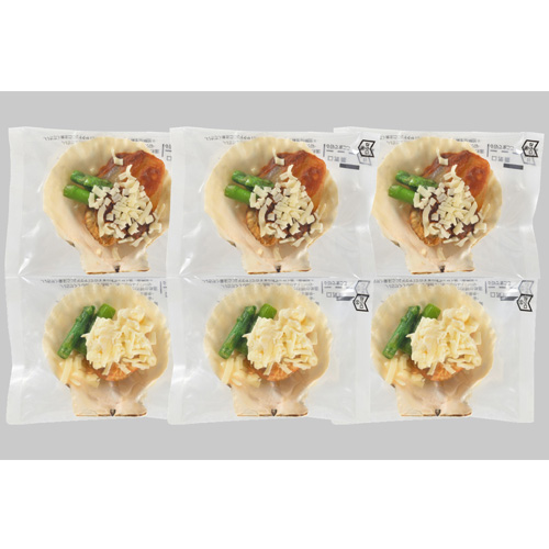 北海道産 片貝帆立のデミグラス・グラタンチーズ焼き6P