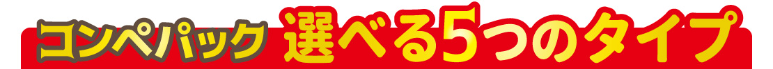 コンペパック選べる3つのタイプ